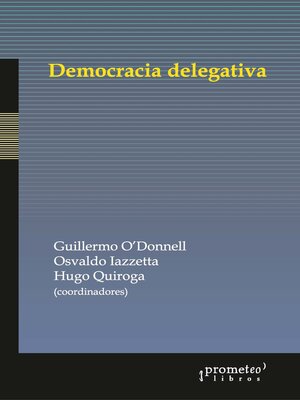 cover image of Democracia delegativa